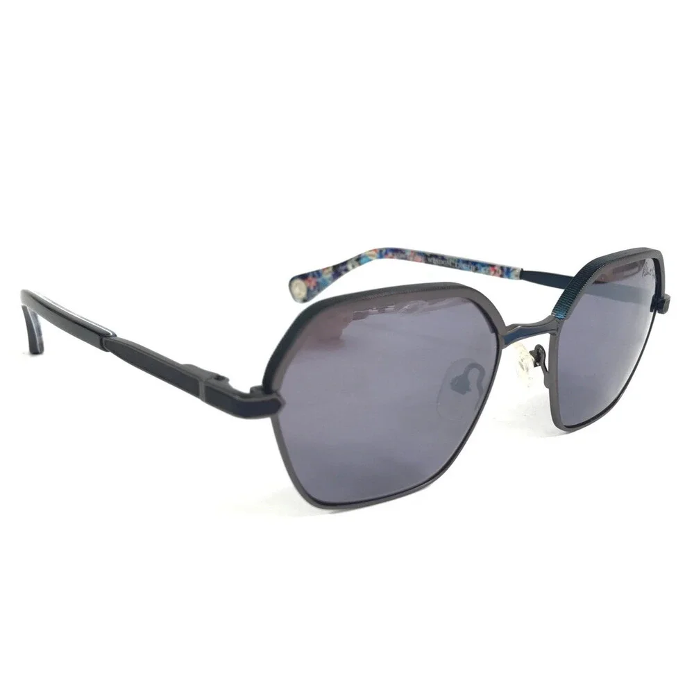 Robert Graham Sunglasses APOLLO GUN Gunmetal Blue Frames w/ Purple Mirror Lenses